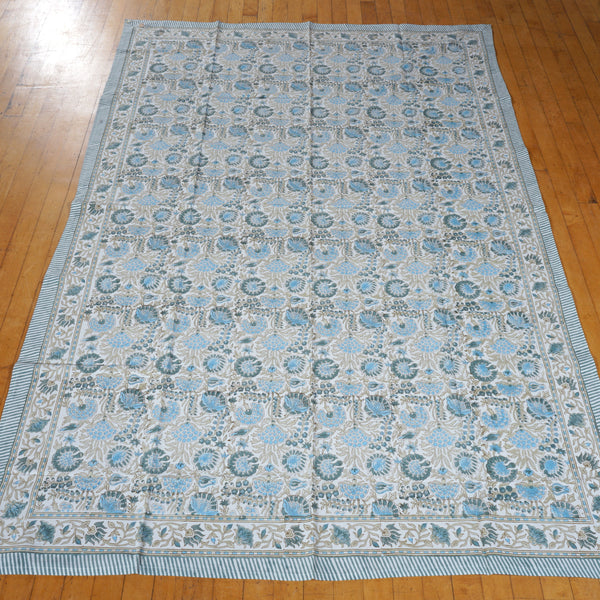 Block Printed Cotton Table Cover - 180 x 130 cms